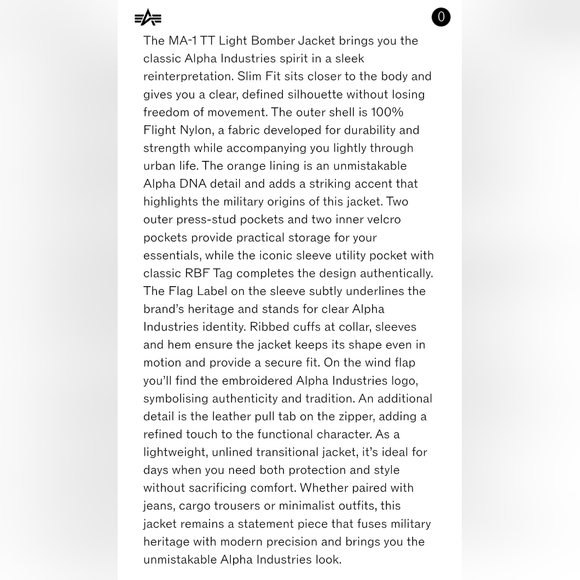 Alpha Industries MA-1 Slim Fit Black Bomber Jacket. Reversible.See Special Offer - Picture 4 of 8